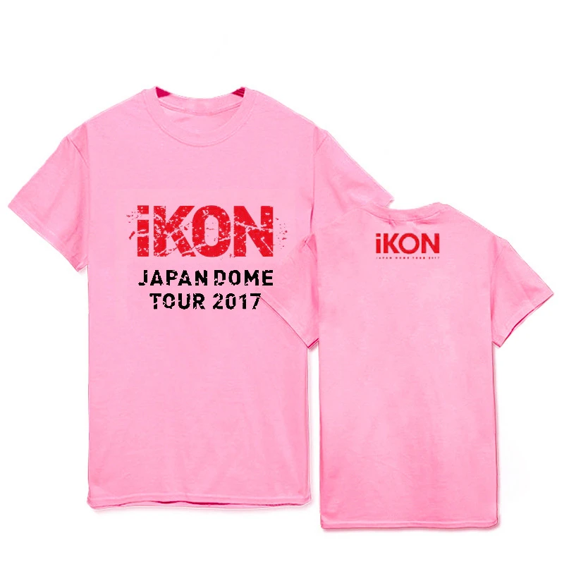 Kpop IKON JAPAN DOWE Тур альбом рубашки casual Повседневная хлопковая одежда футболка Топы с короткими рукавами футболка DX461