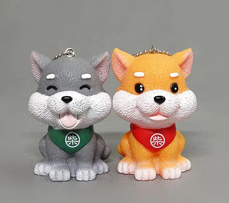 Прекрасный shiba Inu Doge брелок милый связка для ключей в виде собаки, автомобильный брелок с подвеской для сумки рисунок подарок на день рождения 2 цвета 20 шт./лот