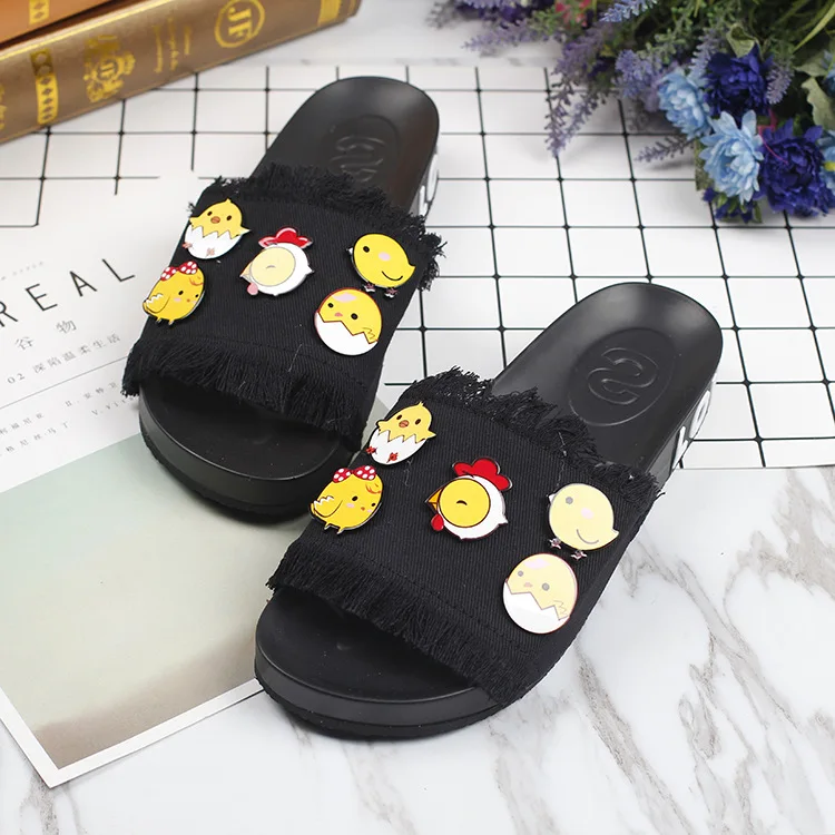 

2019 Summer Most Comfortable Women's Casual Shoes Ladies Black Slip On Slippers Cheap
