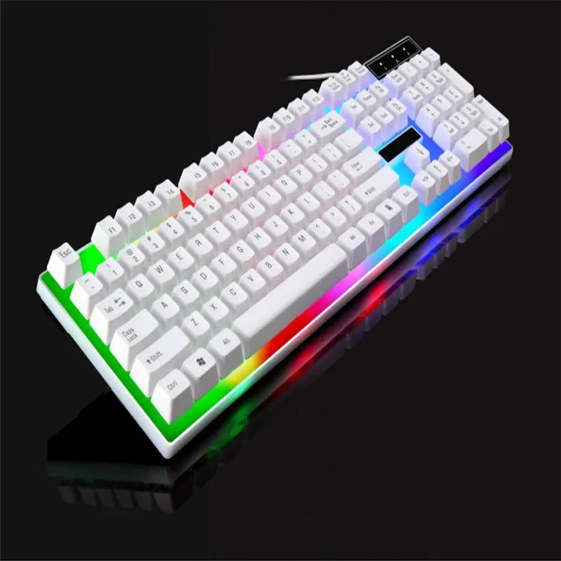 Водонепроницаемая Радужная клавиатура с радужной подсветкой USB Проводная