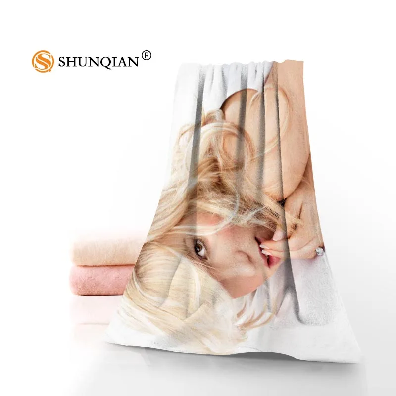 

Лидер продаж, пользовательское полотенце Britney Spears, печатный хлопок, ткань для лица/детской одежды, мужские и женские полотенца для душа