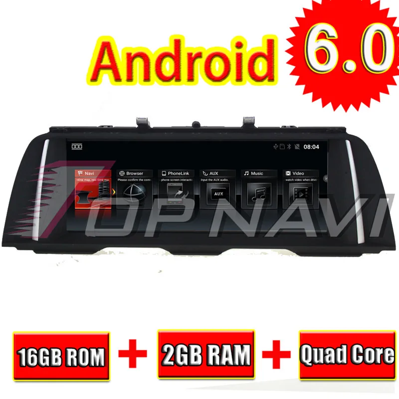 Topnavi Android 6 0 автомобильный радиоприемник с навигацией GPS для BMW 5 Series F10/F11 CIC 2011-2012 NBT