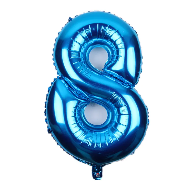 Blue 8 XXPWJ 1 шт. 30 дюймов синий. Розово-красный. Воздушные шары с цифрами, с днем рождения, свадебные, вечерние, с новогодним декором - Цвет: Blue 8