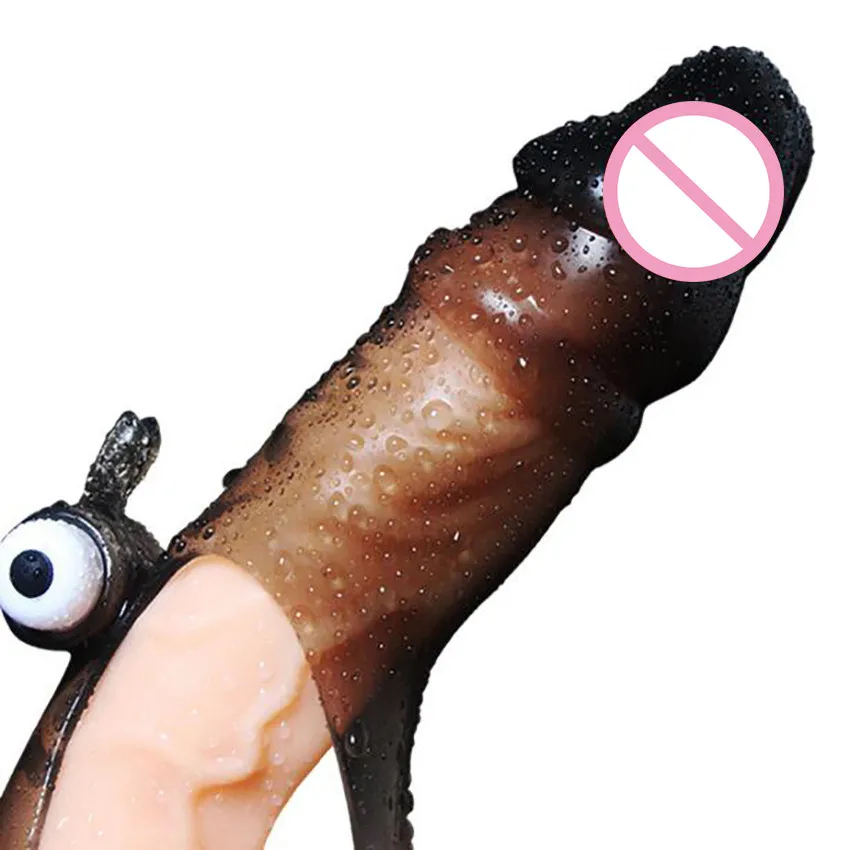 Вибрирующий удлинитель пениса для точки G искусственные рукава презервативы