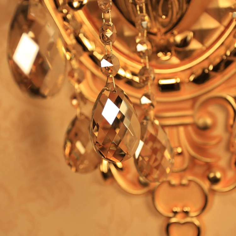 5 шт. большая золотая настенная лампа для гостиничного Холла с кристаллами