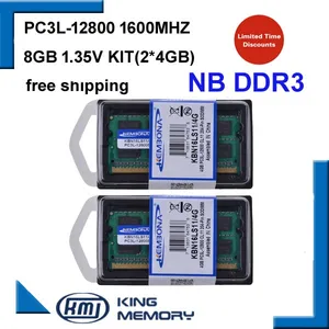 Модуль оперативной памяти KEMBONA для ноутбука, sodimm DDR3, 8 Гб (комплект из 2 шт. ddr3 4 ГБ), PC3L-12800 дюйма, 1,35 в, с низким энергопотреблением, контактов