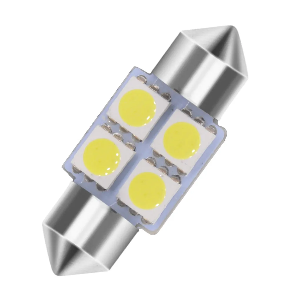 31mm 2 шт. большая рекламная акция 31 мм 36 мм 39 мм 41 мм 5050 SMD 4 светодиодный Авто C5W интерьерные купольные гирлянды для чтения лампа DC12V - Испускаемый цвет: 31mm