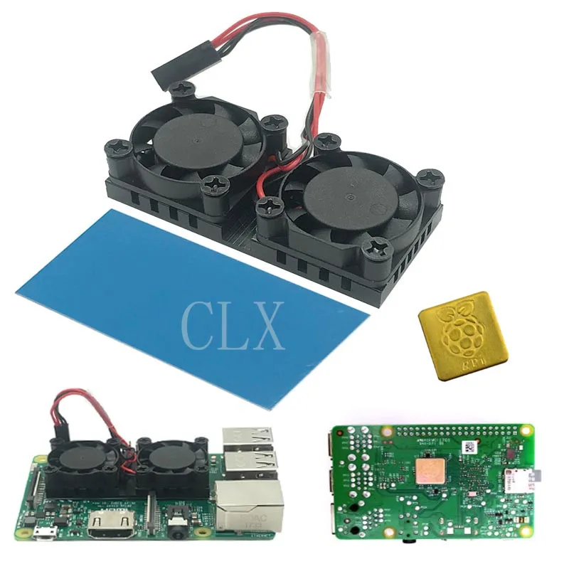 Модуль системы охлаждения с двойным вентилятором радиатором для Pi3 B + / NESPi