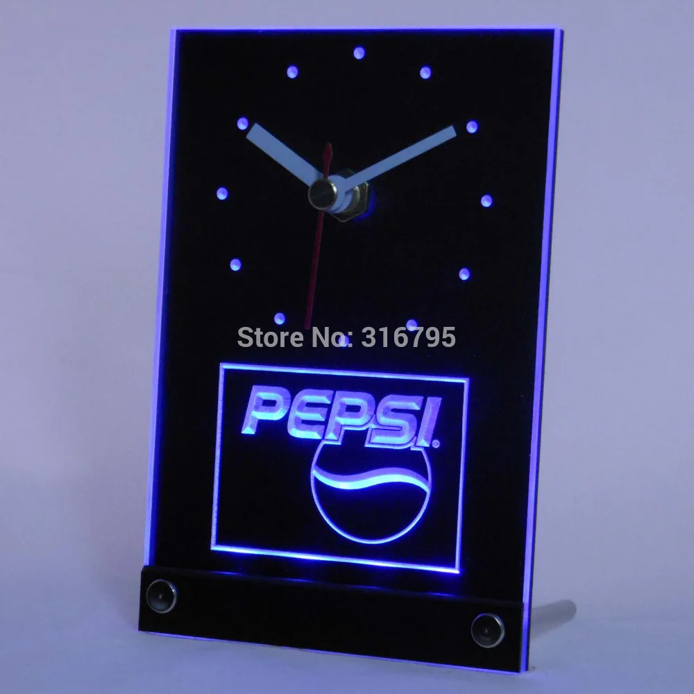Tnc0095 pepsi кокса пить 3D светодиодный настольные часы