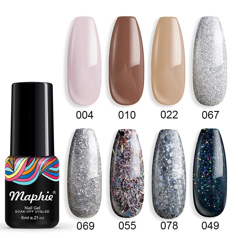 KIT 06 Maphie 8 шт./лот температура УФ-гель для ногтей термо Хамелеон Led лак для ногтей наборы Полупостоянный блеск гель лак Эмаль - Цвет: KIT 06