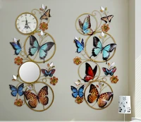 european style wall mural wall ornaments iron fashion 3d butterfly mural creative home furnishing wall decorations