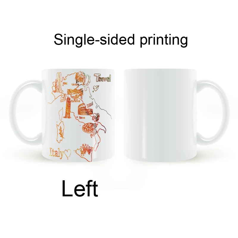 Италия карта путешествия Рим Милан Венеция Кружка Кофе Молоко керамика