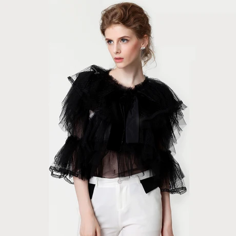 Новинка 2016 года весенне-летняя модная винтажная блузка принцессы шифоновые топы