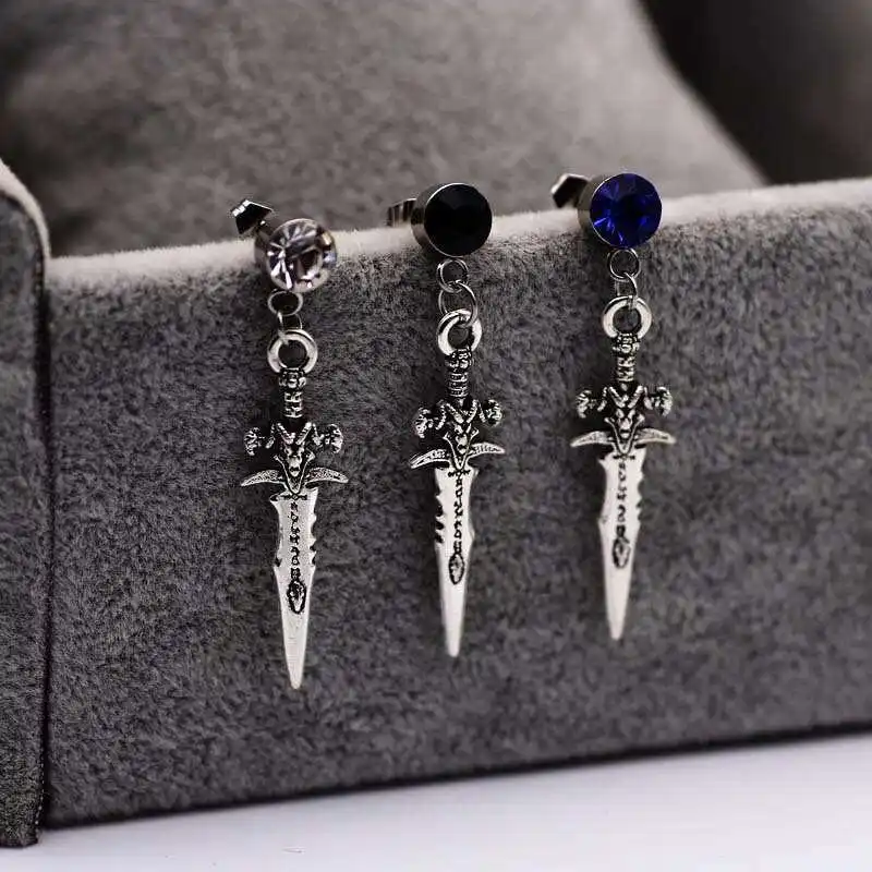 Оригинальный уникальный Для мужчин s один шип серьги из нержавеющей стали ребята