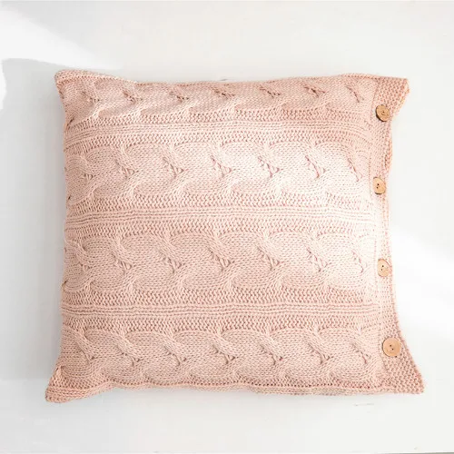 Light Peach Pink IDouillet декоративные свитер кабель вязание квадратная наволочка для подушки 1" x 18" вязаная салфетка для кровати диван автомобиля - Цвет: Light Peach Pink