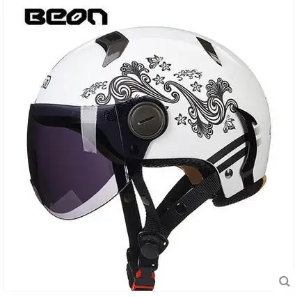2019 новый красный бабочка цветок BEON B102 Половина лица шлем для мотоцикла мопеда