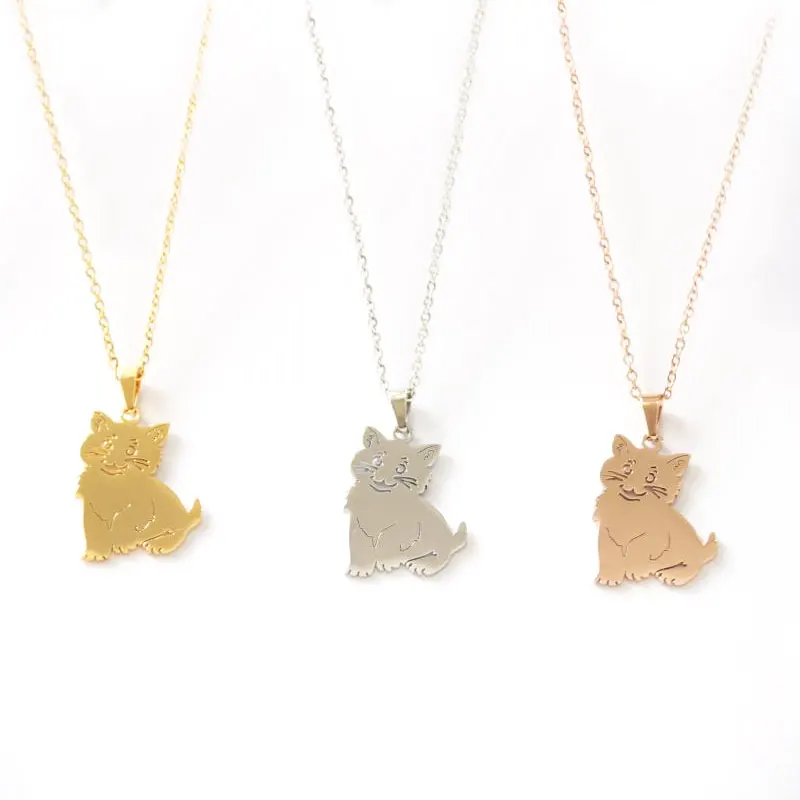 1 шт. подвеска из нержавеющей стали в виде котенка | Украшения и аксессуары