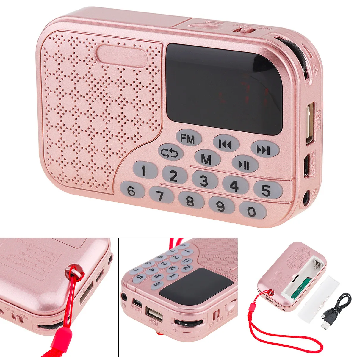 E55 Портативный радио мини аудио карта Динамик FM USB TF карты MP3 музыкальный плеер с 3 5