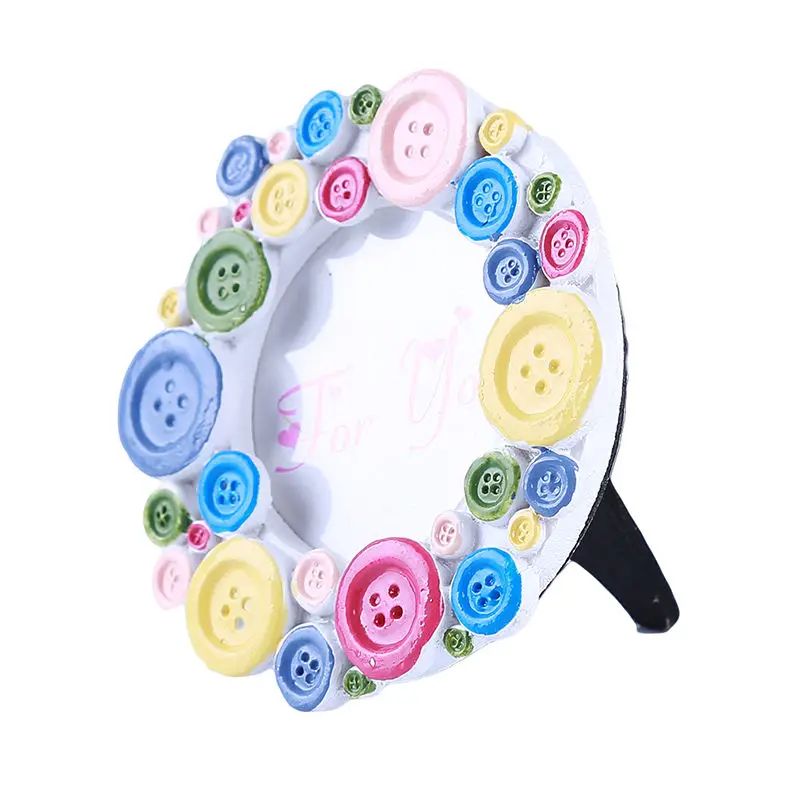 New Creative Cute Rainbow Button Photo Frame Nail Baby Full Moon Small Gift DIY Family Decoration | Дом и сад