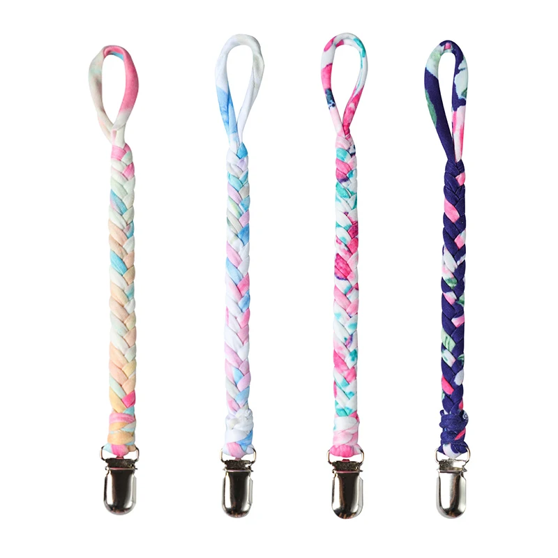 

Beautiful Newborn Baby Pacifier Holder Teether Chain Soother Clip 4pcs/set Silicone Nipple Holder Pacifier Protect For Baby Loss