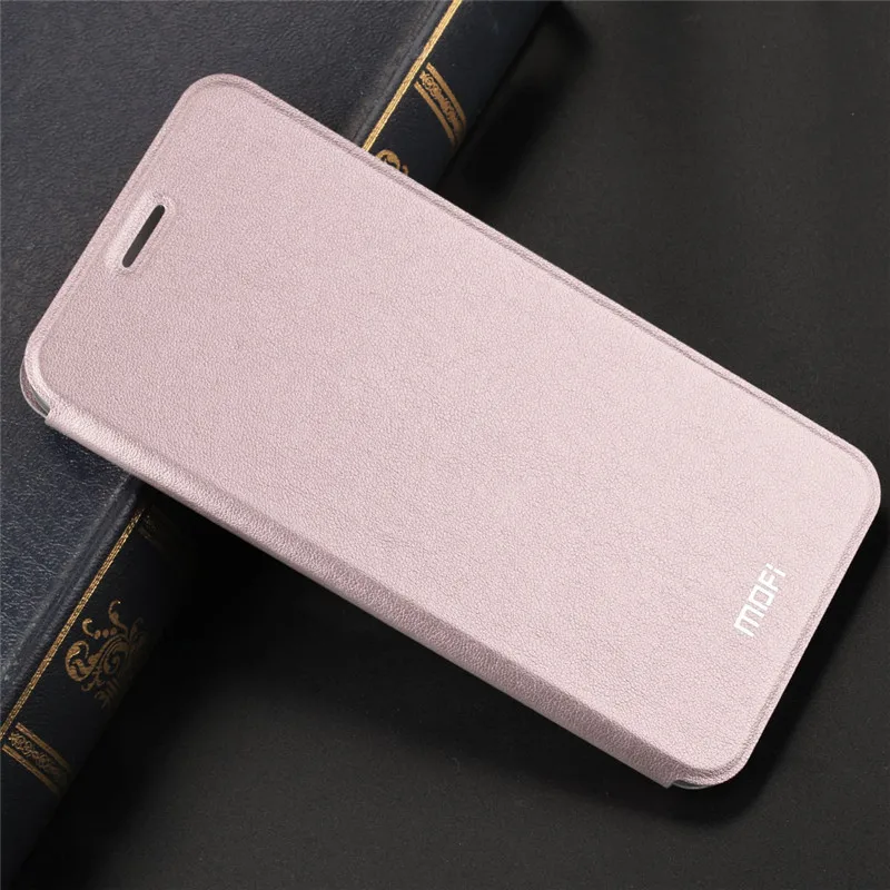 Rose Gold Чехол MOFI для Redmi Note 7 Чехол для Redmi Note 7 Pro флип-чехол для Xiaomi Redmi Note 7 из искусственной кожи прозрачный ТПУ защитный чехол - Цвет: Rose Gold
