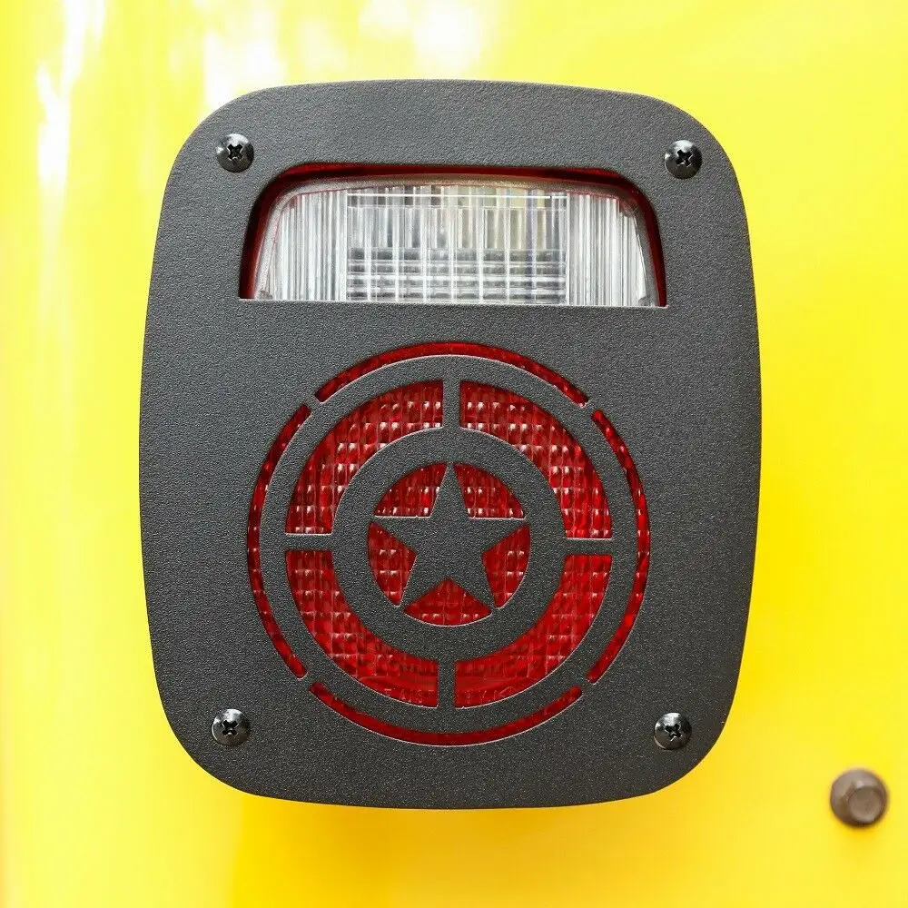 Черная защита для заднего фонаря Jeep Wrangler YJ TJ LJ 1985 2006|Абажуры| |