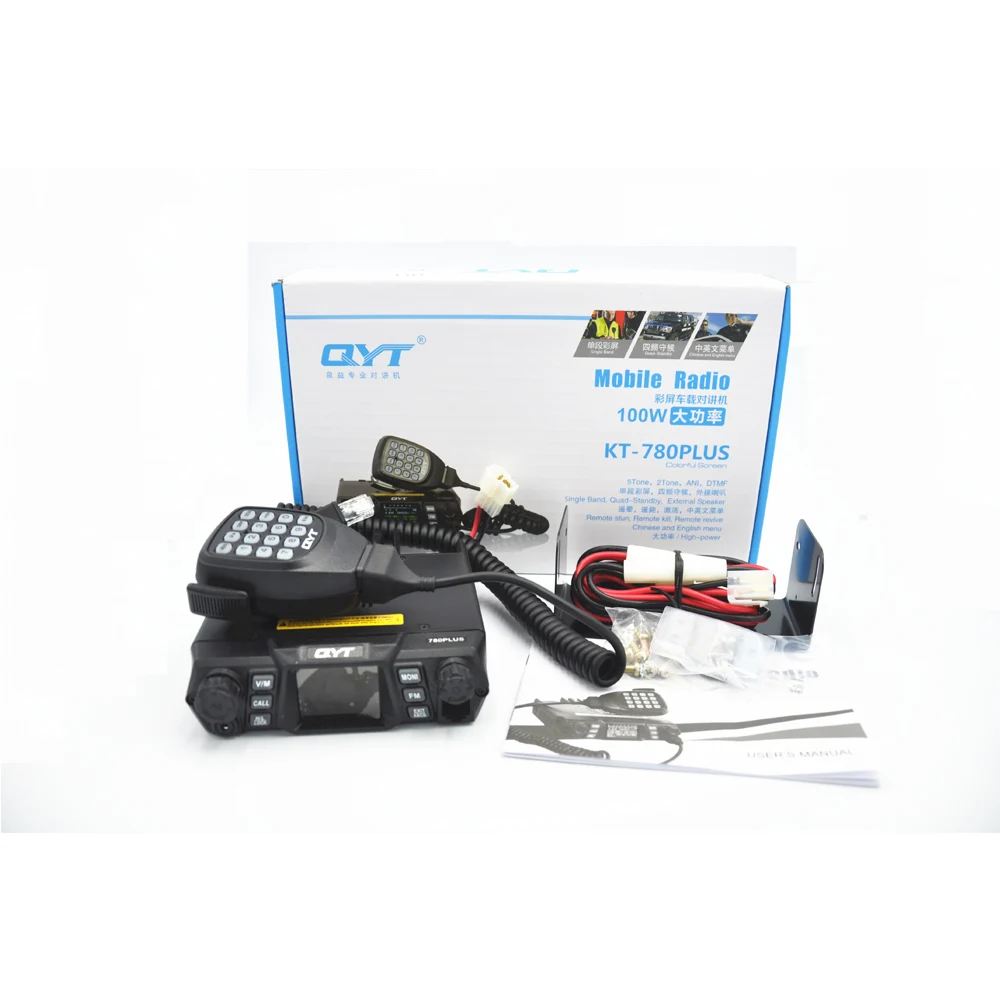 Супер высокая мощность QYT KT-780 plus 100 Вт мощная Мобильная рация VHF 136-174 50-100 км