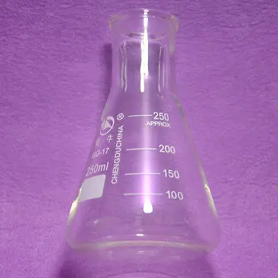 250 мл стеклянная колба Erlenmeyer GG3.3 лабораторная лампа с прямой шеей|flask belt|flask stopperflask