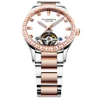 GUANQIN смотреть для женщин автоматические часы Tourbillon световой часы Скелет платье Водонепроницаемый женские часы от топ бренда, Роскошные наручные часы