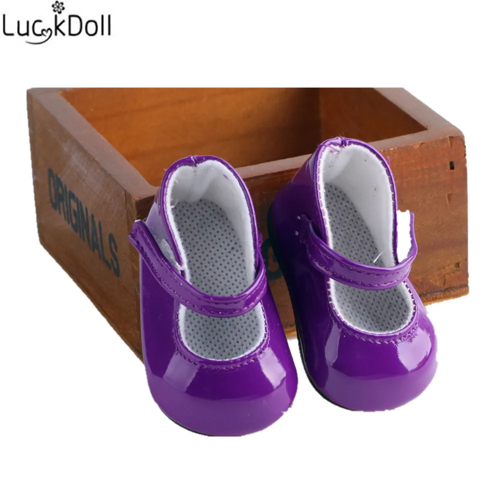 LUCKDOLL/фиолетовая обувь подходит для 18 дюймов американская кукла 43 см аксессуары