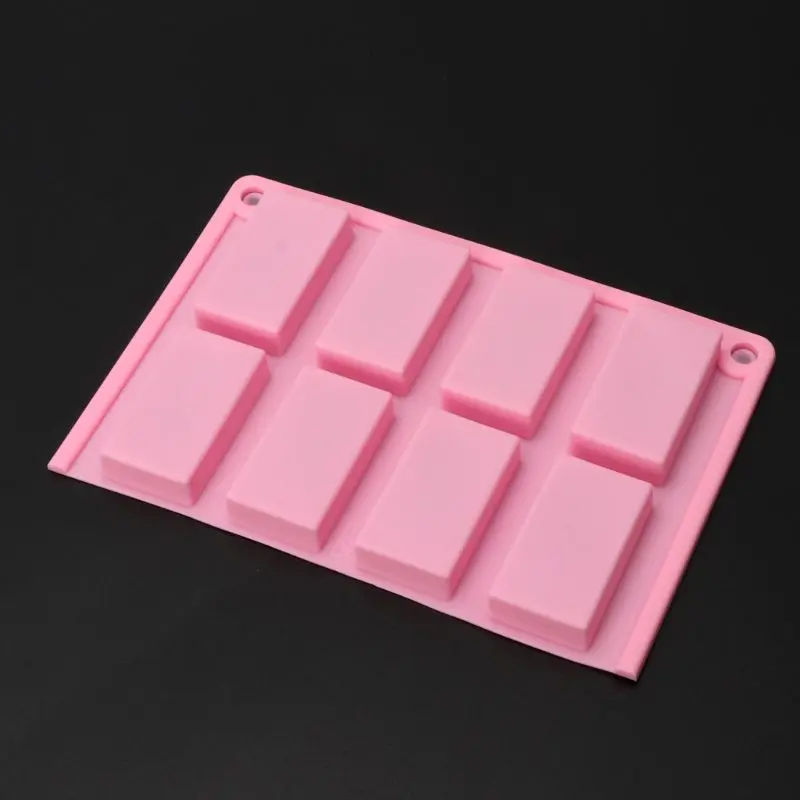 8 прямоугольная с ячейками Cuboid Силиконовая Форма Мыло сушеный цветок смолы формы для домашней готовки