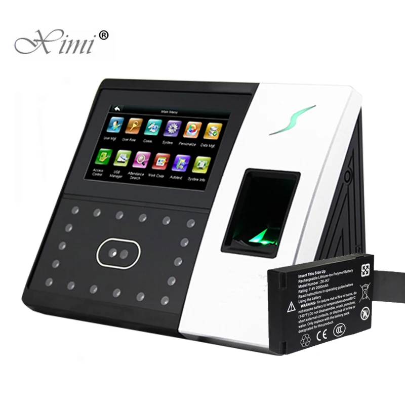 ZK IFACE702 Linux Системы уход за кожей лица и Fingerpint Система контроля доступа с резервным