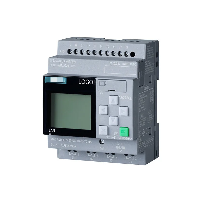6ED1052-1MD08-0BA0 логотип 12/24RCE не встраеваемых штекеров Дисплей Модуль 12/24V DC/реле 8 DI 4AI