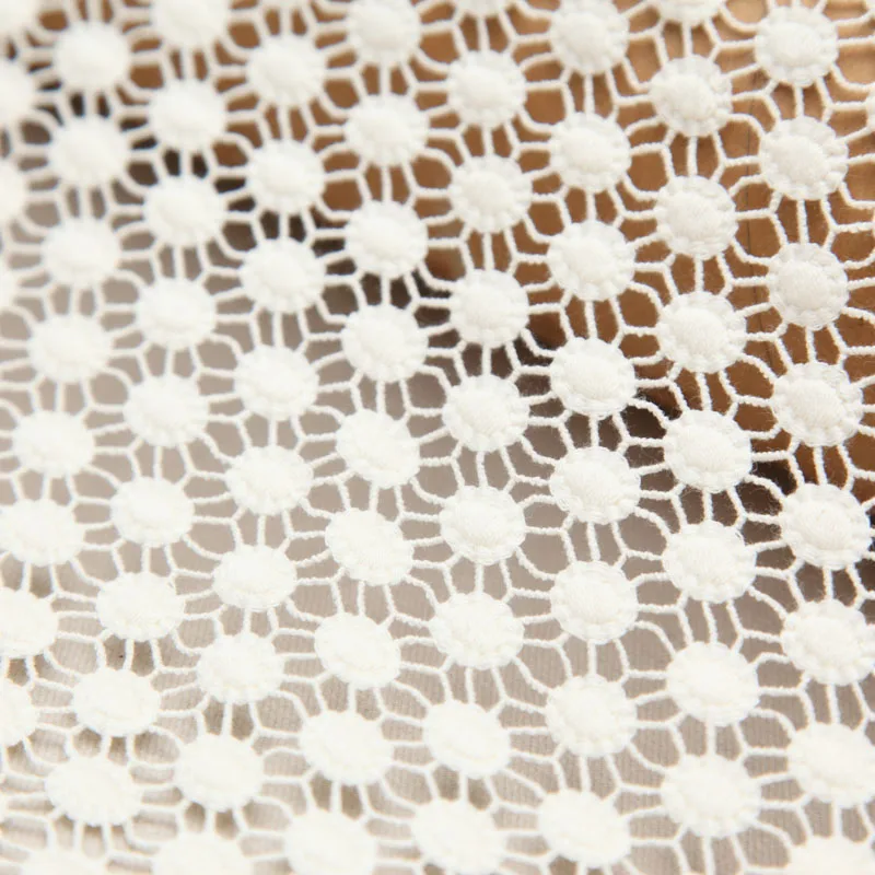 

Heavy Water Soluble Lace Fabric Fine Cotton Lace Dress Fashion Cotton Fabrics Wholesale Lace Cloth Per Meter for Sewing