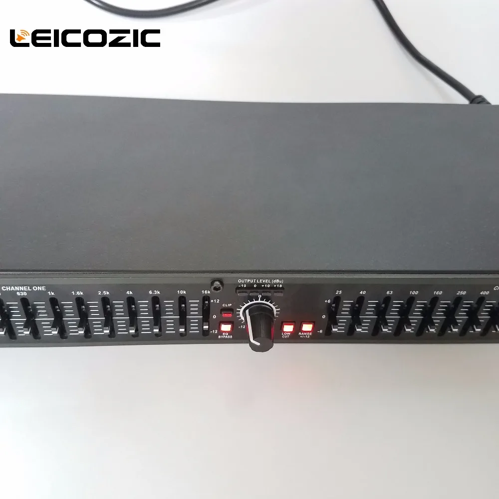 Leicozic eq215 двойной 15 полосный графический эквалайзер 1U 1" монтируемый в стойку блок эквалайзер eq215 стерео эквалайзер Профессиональная звуковая система