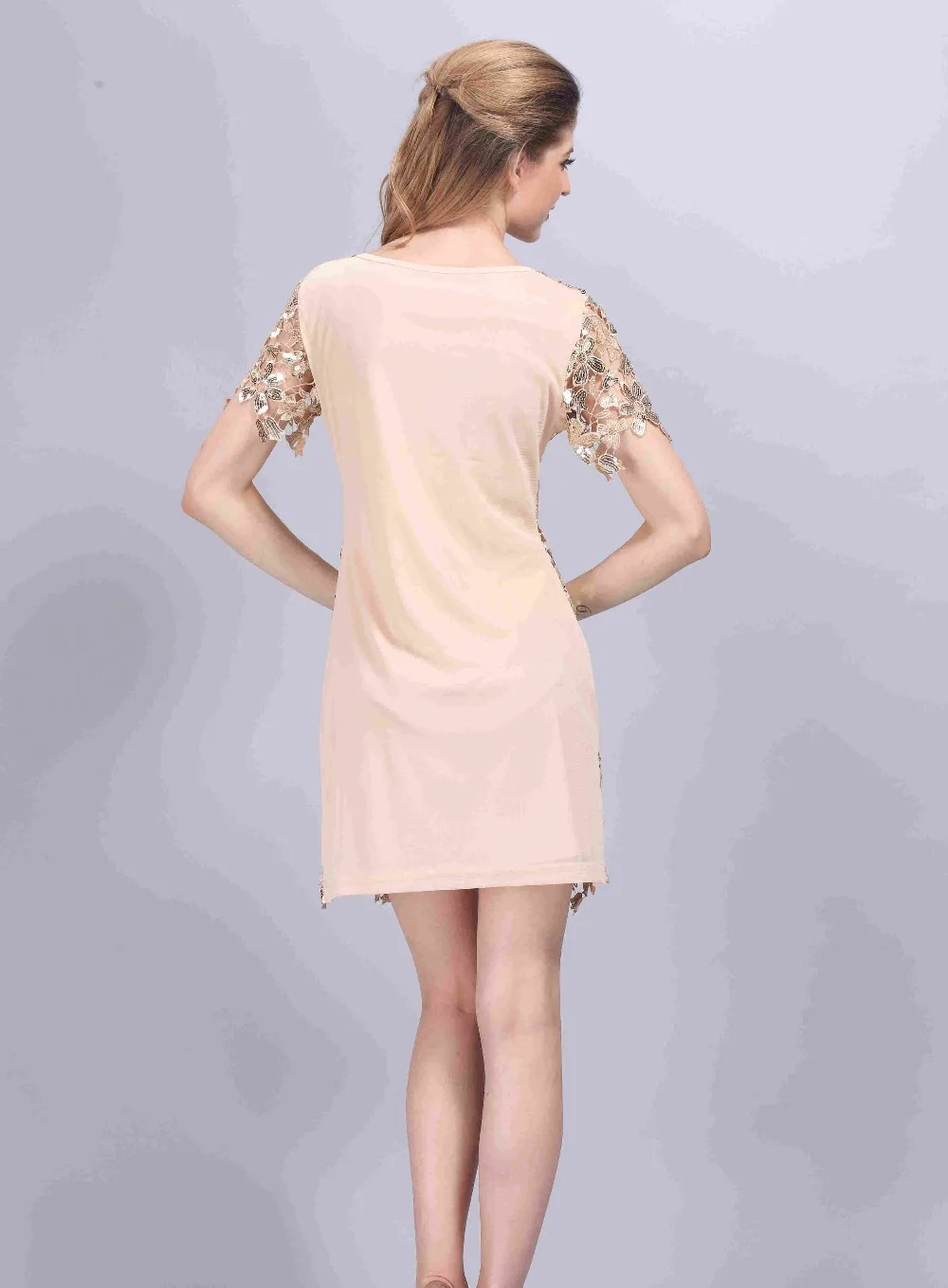 Милое вечернее платье винтажное 2016 новое женское с вышивкой и блестками