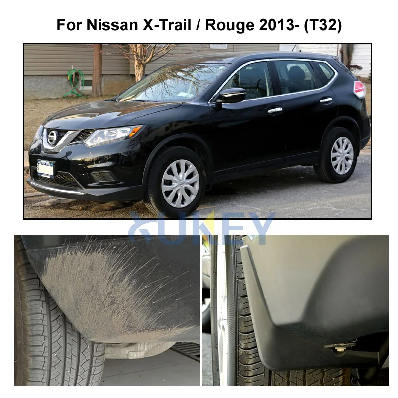 Брызговики для Nissan Rogue X Trail T32 2014 2015 2016 2017 комплект передние и задние брызговики