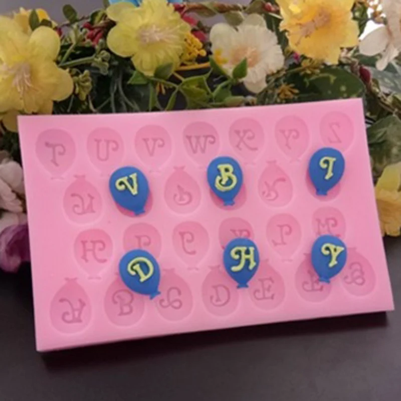 3D силиконовые формы воздушный шар буквенно Цифровая форма для шоколада
