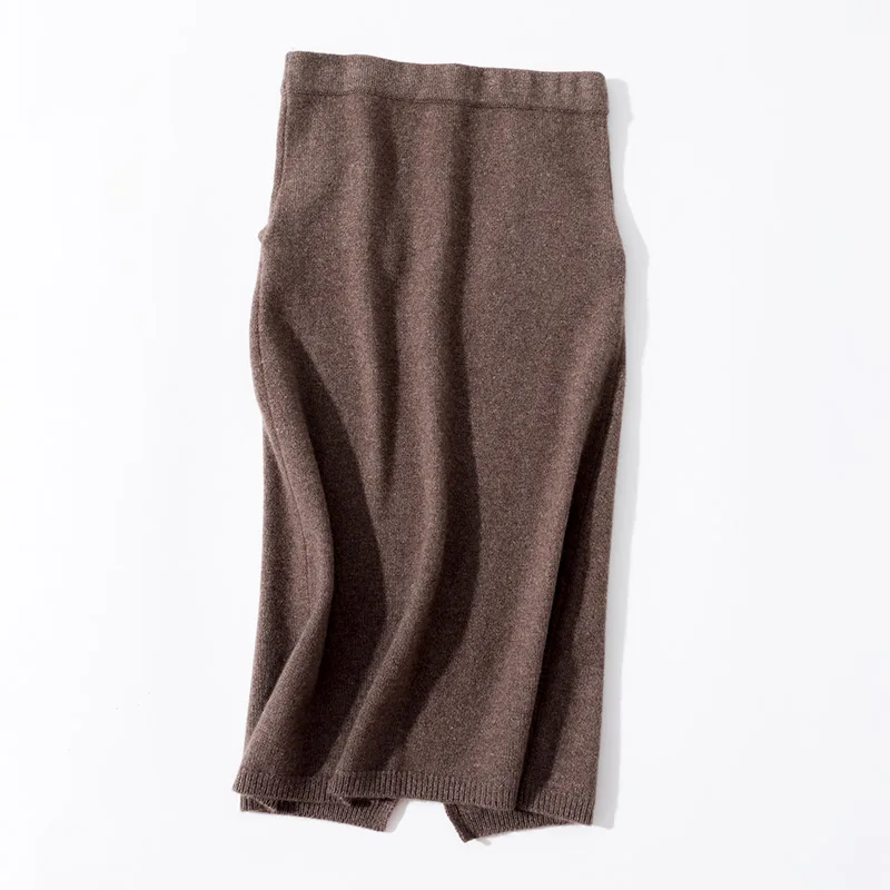 Новинка 2018 Высококачественная Женская юбка зимняя однотонная теплая простая