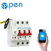 open 3p 16 125a remote control wifi circuit breakersmart switch intelligent automatic recloser support alexa and google
