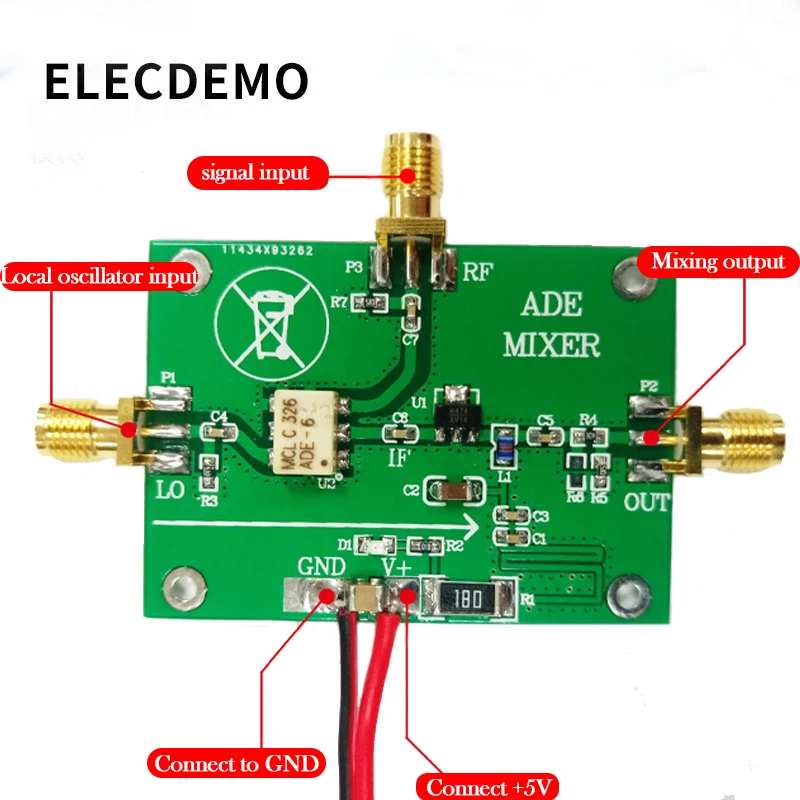 RF ADE-6 Passive Mixer Module Upconverting Downconverting 0.05M-250MHz Original MINI Device Design function demo board