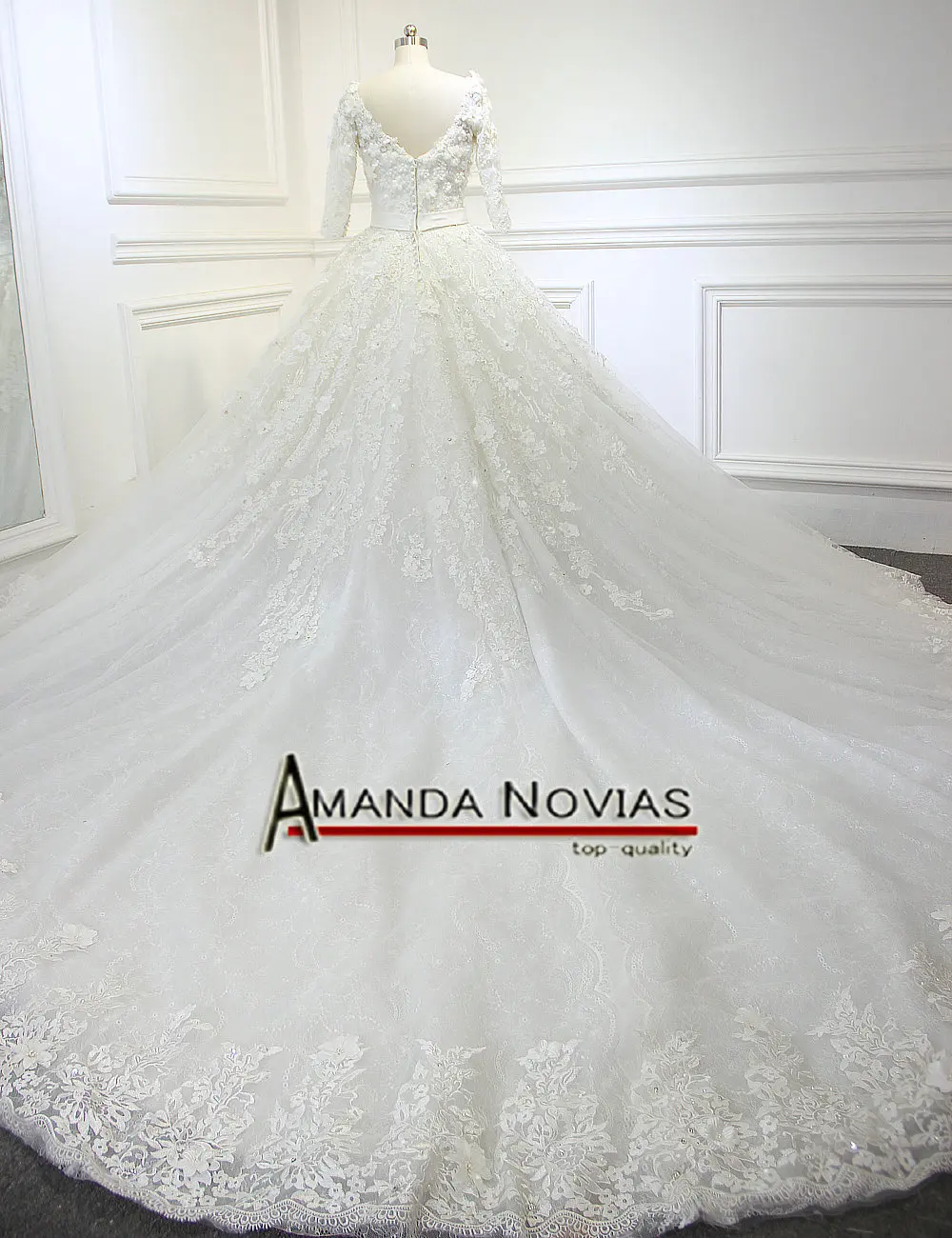 High Quality Actual Photos Arabic Luxury Long Train Wedding Dresses 2017 With Half Sleeves | Свадьбы и торжества