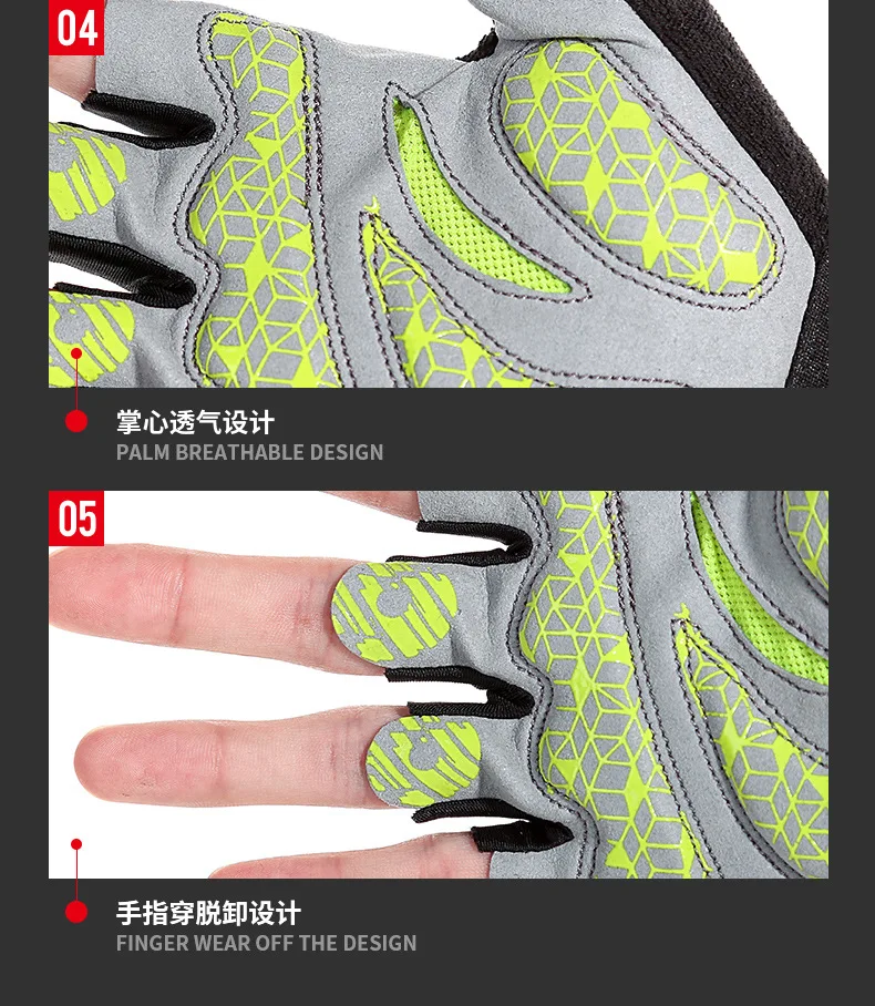 Для Мужчин велосипедные перчатки Половина Finger велосипед без пальцев спортивные