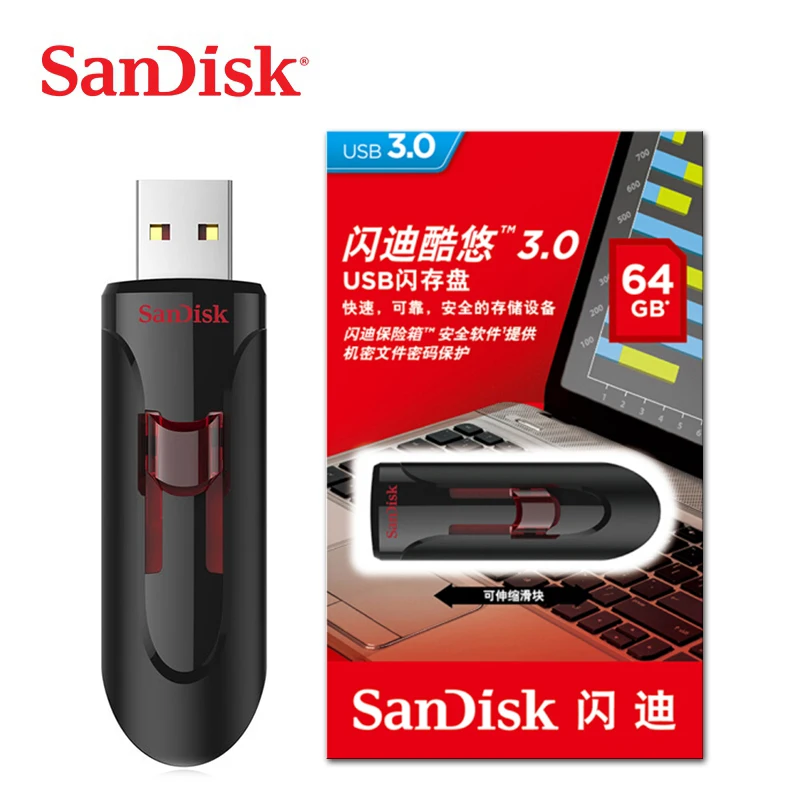 SanDisk Cruzer Glide CZ600 usb3.0 флешки 16 ГБ 32 супер скорость USB3.0 флэш накопитель 128 256 USB 3 0