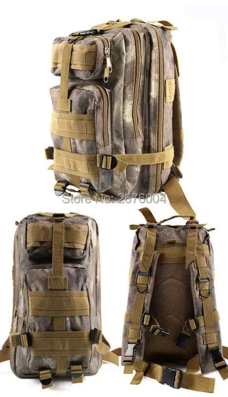 Tactical Molle 3P Assault Backpack Outdoor Sports Military Camping Hiking Climbing Rucksack Trekking Hunting Bag