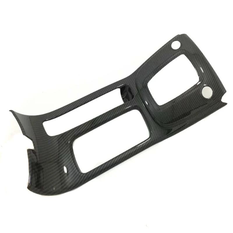 gear cover Углеродное волокно ABS хром авто Стайлинг внутренние аксессуары окна лифт двери панель Крышка для hyundai Kona Kauai Encino - Цвет: gear cover