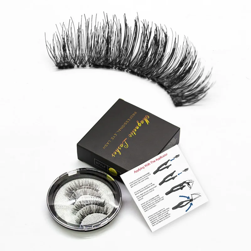 Магнитные ресницы с 5 магнитами натуральные накладные ручной работы 3D/6D