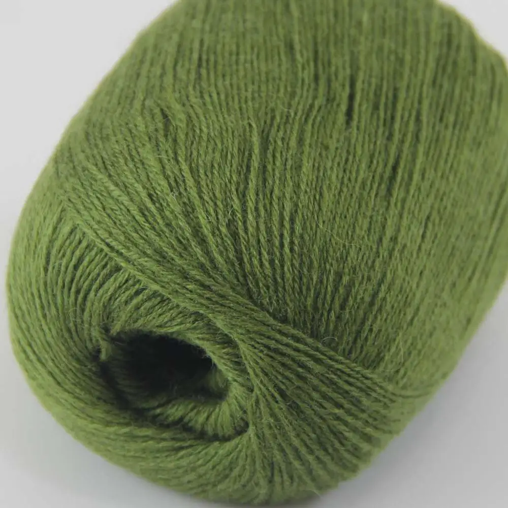 Olive Green 615 Высокое качество чистый кашемир Роскошная теплая мягкая пряжа ручной вязки 233601-233620 - Цвет: Olive Green 615