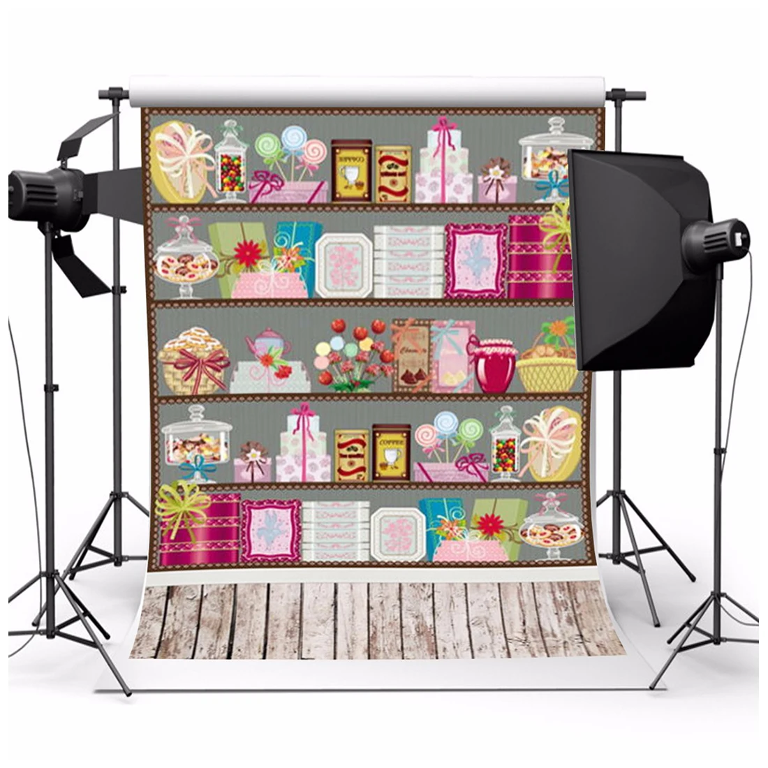 3x5ft винил конфеты рождения Фон фотографии Studio Задний план реквизит для