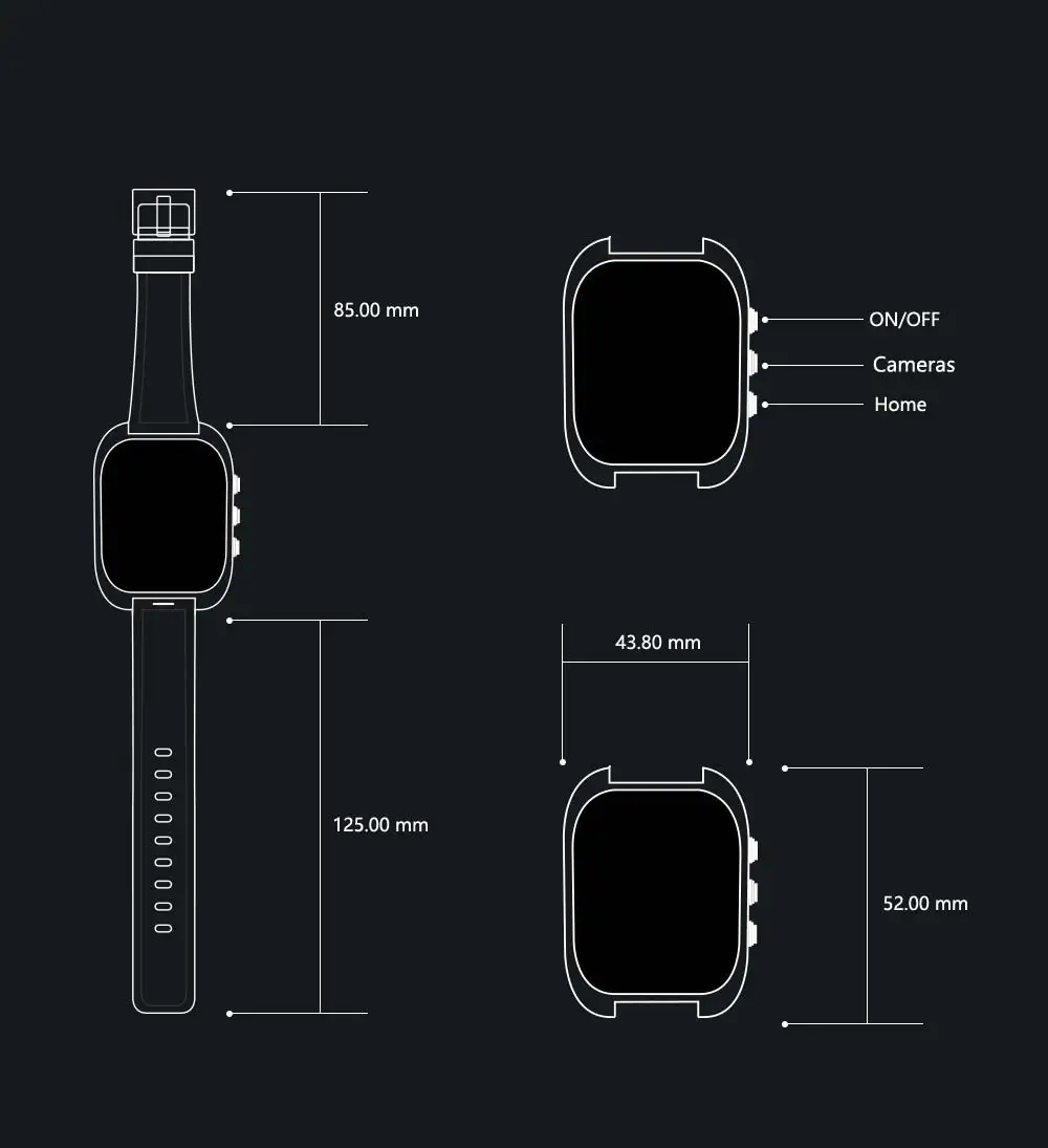 COXANG X02S Android 5,1 4 четырехъядерный смартфон 512 M+ 8G SIM Dail вызов gps 2MP камера Bluetooth Smartwatch для Android IOS
